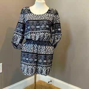 Black & White light weight Shorts Romper